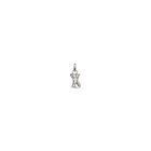 Charm lettera X piccola in argento Sterling